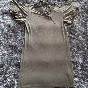 Gray Midi Dress lucky brand